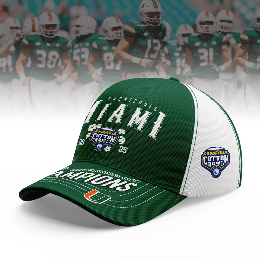 Miami Hurricanes NCAA 2025-2026 Goodyear Cotton Bowl Classic Champions Hoodie