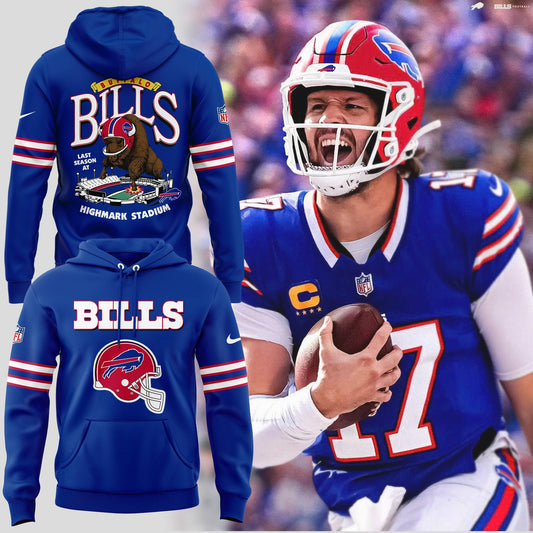 Exclusive 2025 Buffalo Bills Red Helmets Back Hoodie V3