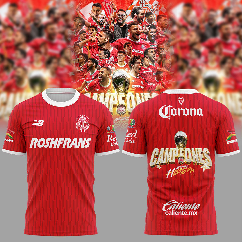 Toluca FC Campeón 2025 Liga MX T-Shirt