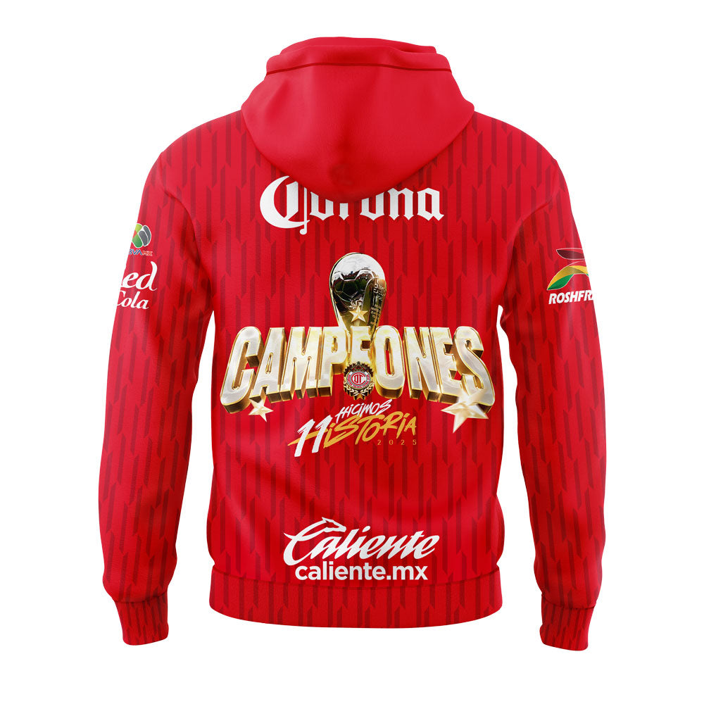 Toluca Campeón 2025 Liga MX Hoodie