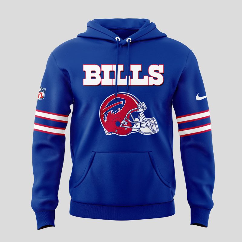 Exclusive 2025 Buffalo Bills Red Helmets Back Hoodie V2