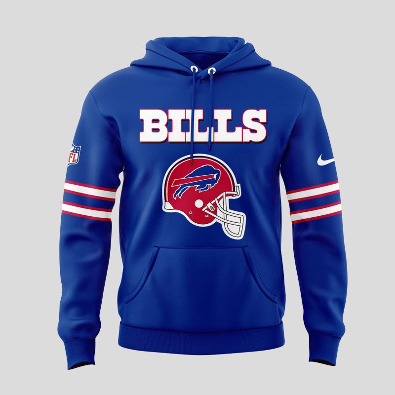 Exclusive 2025 Buffalo Bills Red Helmets Back Hoodie V3