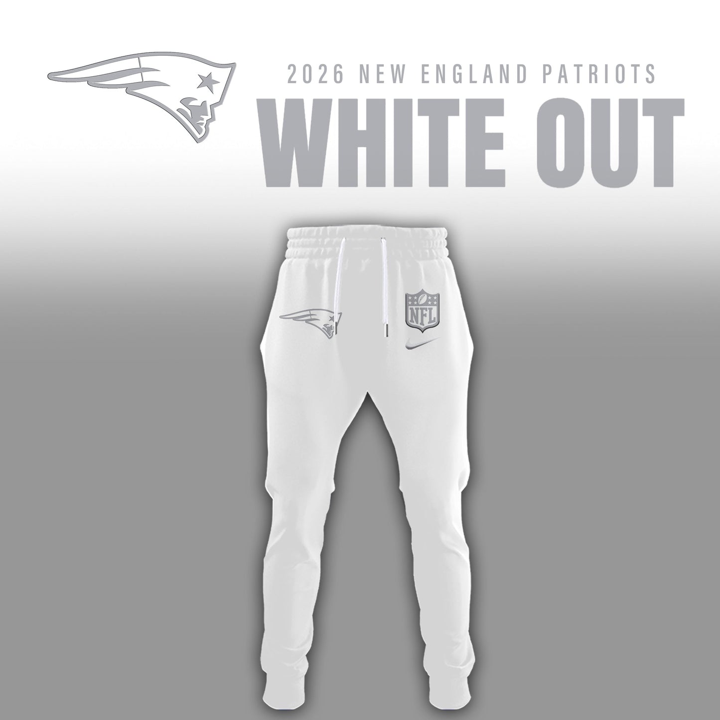 New England Patriots 2026 White Out Limited Edition Shirt