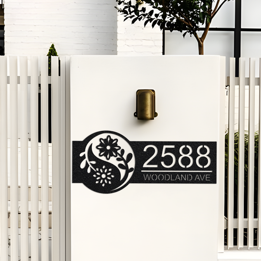 Family Initial Metal House Number Sign | Family Name Address Sign | Modern Address | Address Sign | Address Numbers | Address Plaque