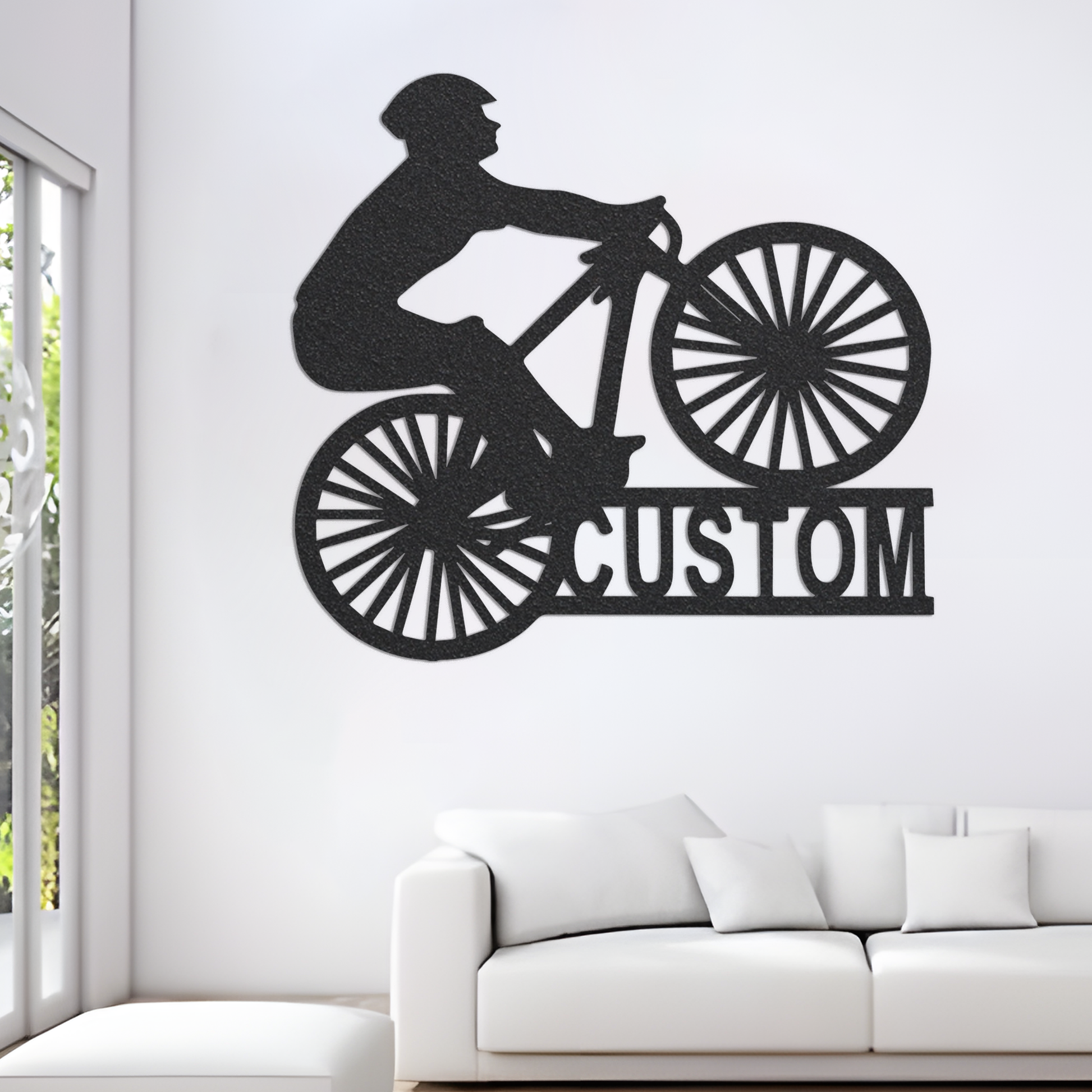 Personalized Cyclist Metal Sign,Custom Bicycle Wall Decor,Cyclist name Sign,Metal Garage Sign,Bicycle Gift,Cyclist Gift,Bicycle wall art
