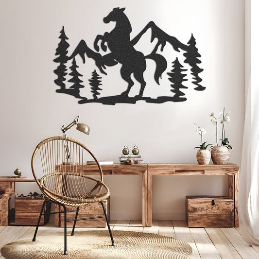 Horse & Mountain Metal Home Decor / Horses Wall Art / Horse Wall Art / Horse Wall Art / Wall Art / Metal Wall Decor