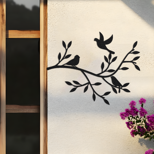 Bird on Branches Wall Art / Birds on Branch Wall Decor / Metal Wall Decor / Home Decor / Nature Home Decor / Metal Wall Art