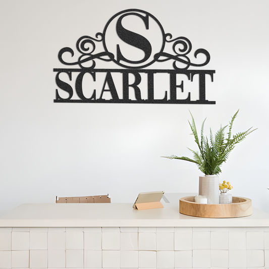 Metal Monogram Sign, Custom Metal Sign, Metal Name Sign, Initial Sign, Metal Monogram Letters, Door Hanger, Home Decor, Monogram Wall Decor