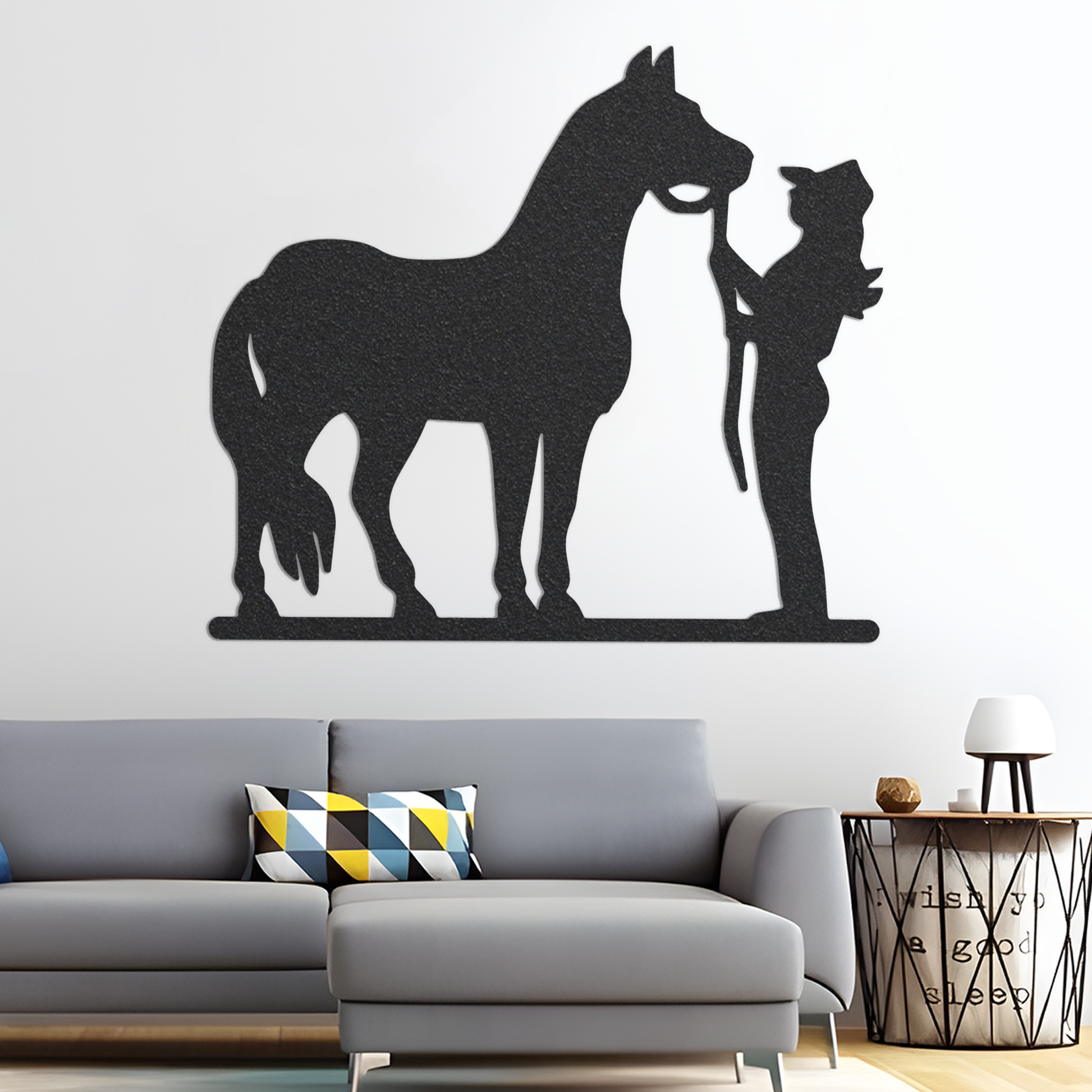 Horse And Rider Metal Sign | Horse And Rider Art Metal Wall Decor | Horse Owner Gift | Horse Rider Wall Art | Horse Rider Gift