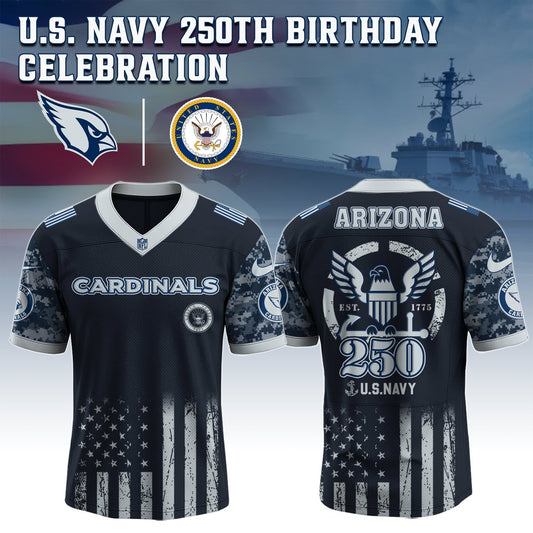 Arizona Cardinals x U.S. NAVY 250TH Birthday Special Edition Jersey - Tycheco