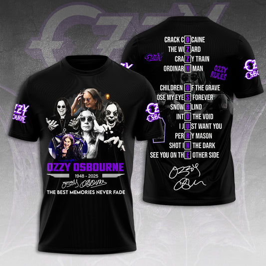 Ozzy Osbourne 3D T-Shirt - Thank You For The Memories