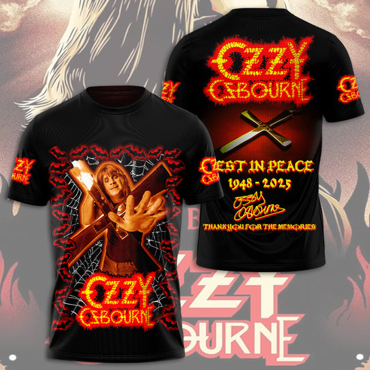 Ozzy Osbourne 3D T-Shirt - Thank You For The Memories