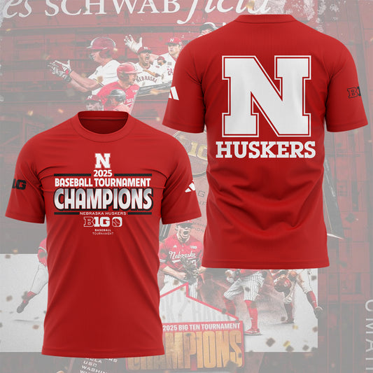 Nebraska Baseball x B1G Tourney Championship T-Shirt