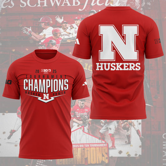 Nebraska Baseball x B1G Tourney Championship T-Shirt