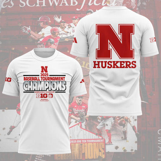 Nebraska Baseball x B1G Tourney Championship T-Shirt