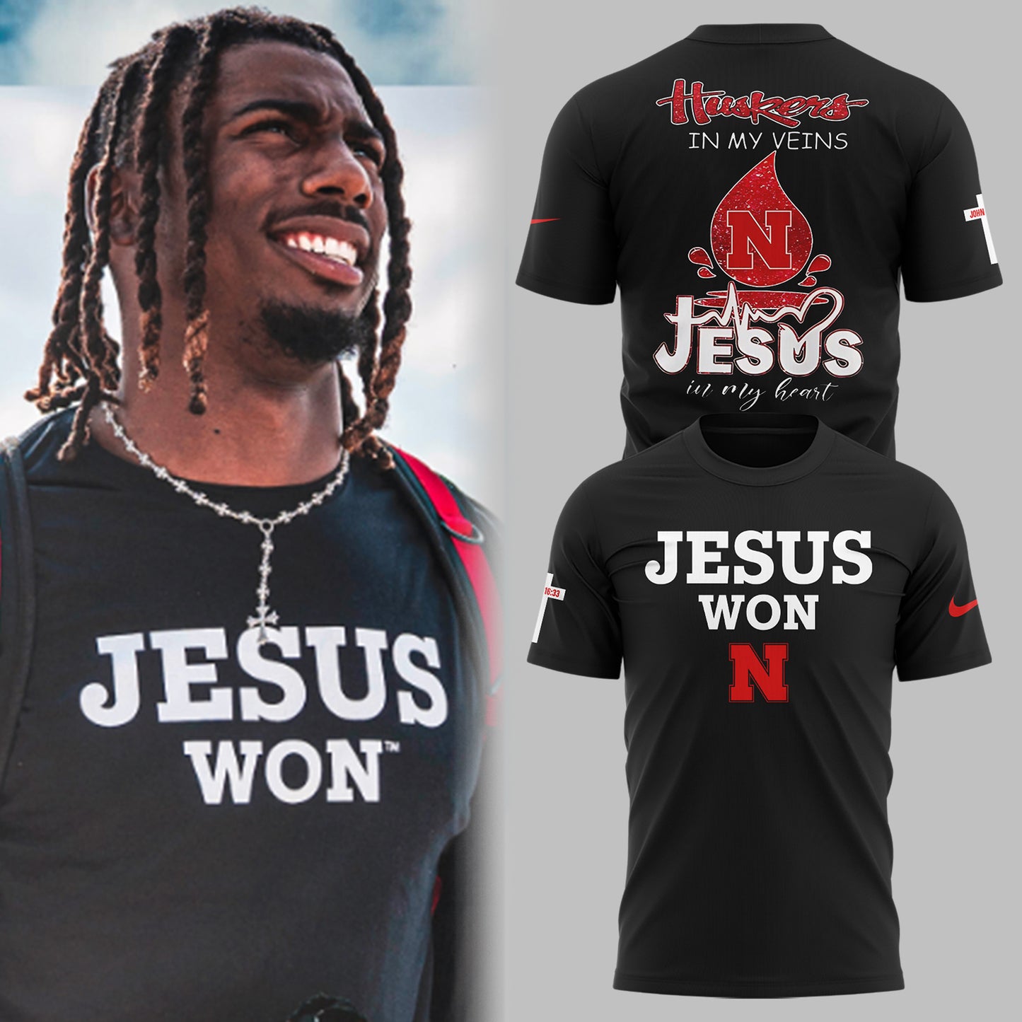Exclusive Version Nebraska Football Jesus Won