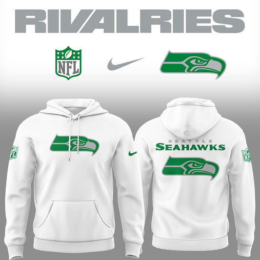 Limited Edition Seahawks Football Rivalries Teaser Logo White Hoodie