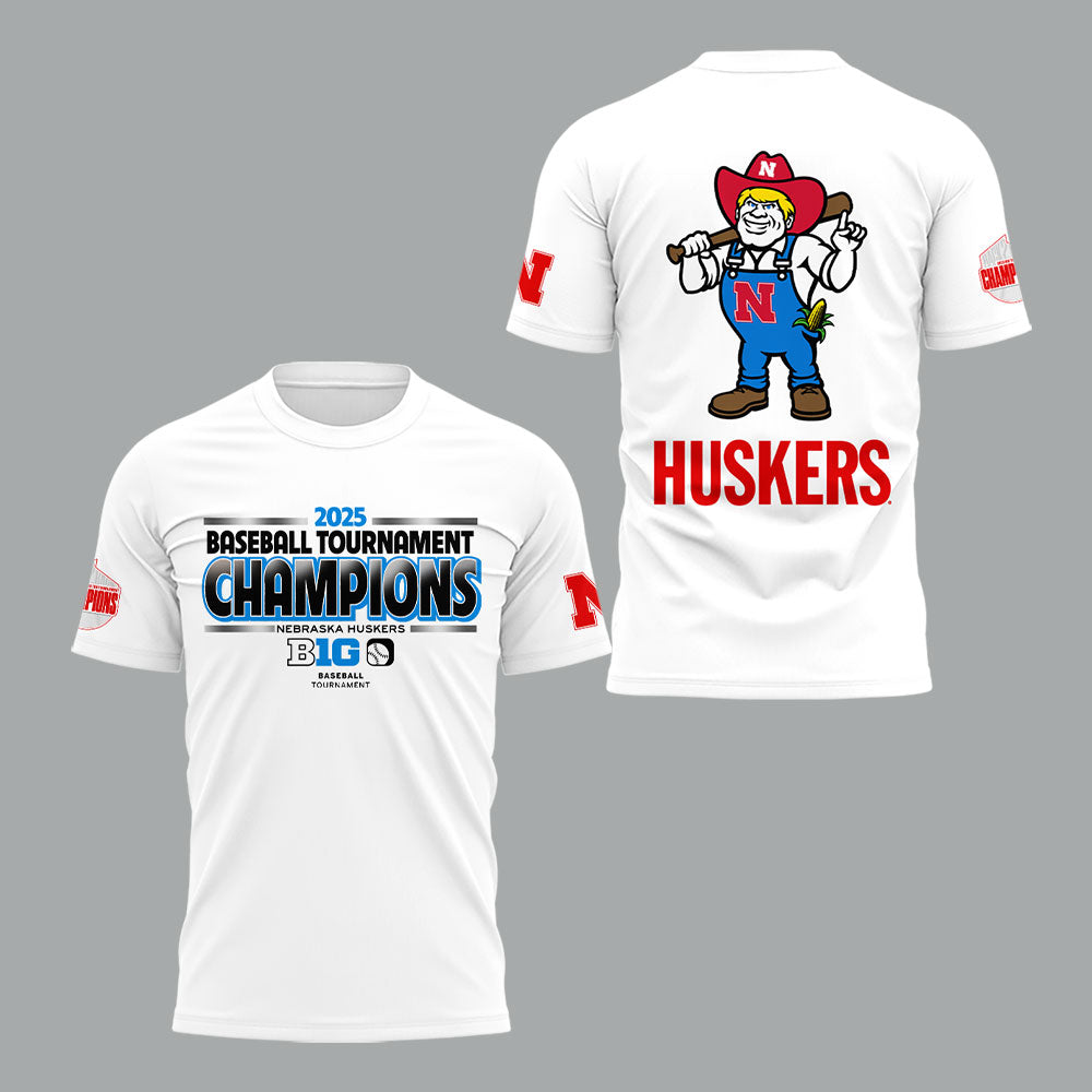 Nebraska Baseball x B1G Tourney Championship T-Shirt