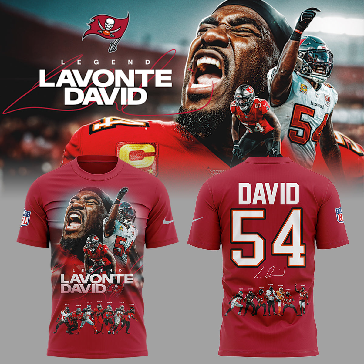 Limited Edition Legend Lavonte David – Thank You For The Memories TShirt