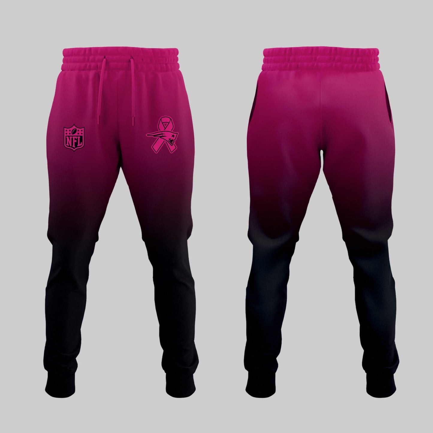 New England Patriots Football Breast Cancer Combo Hoodie