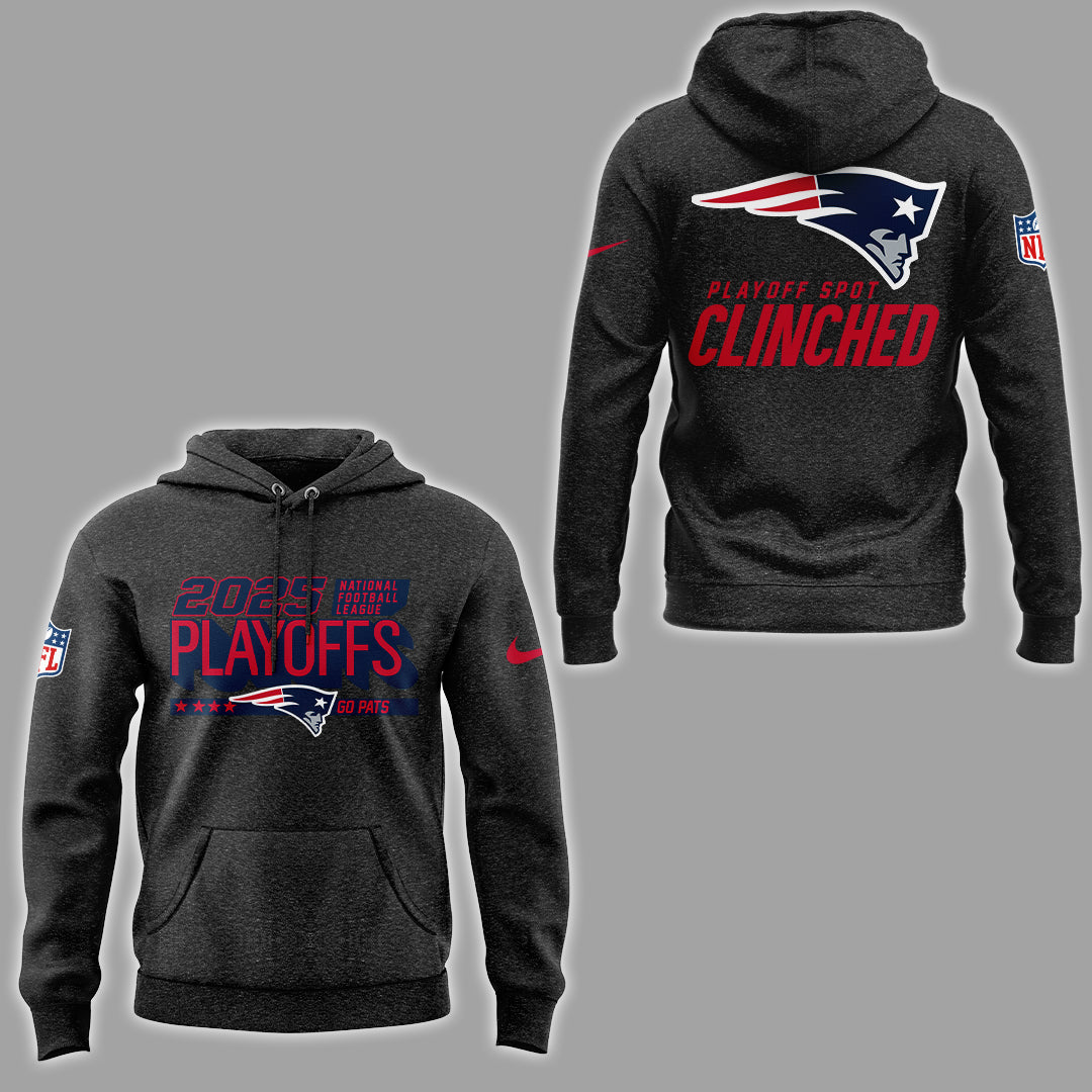 Limited Edition 2025 Patriots Playoffs Clinched Hoodie