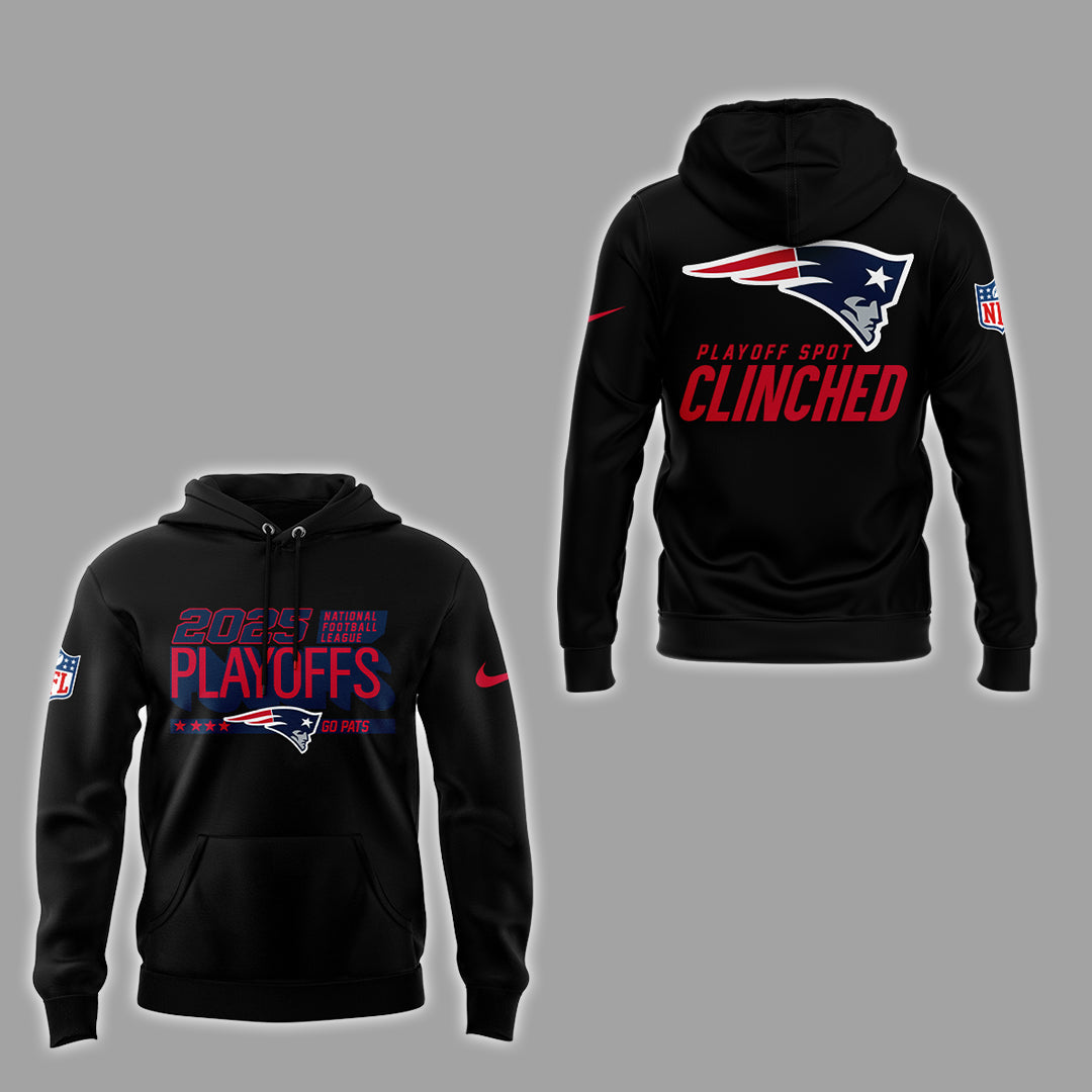 Limited Edition 2025 Patriots Playoffs Clinched Hoodie