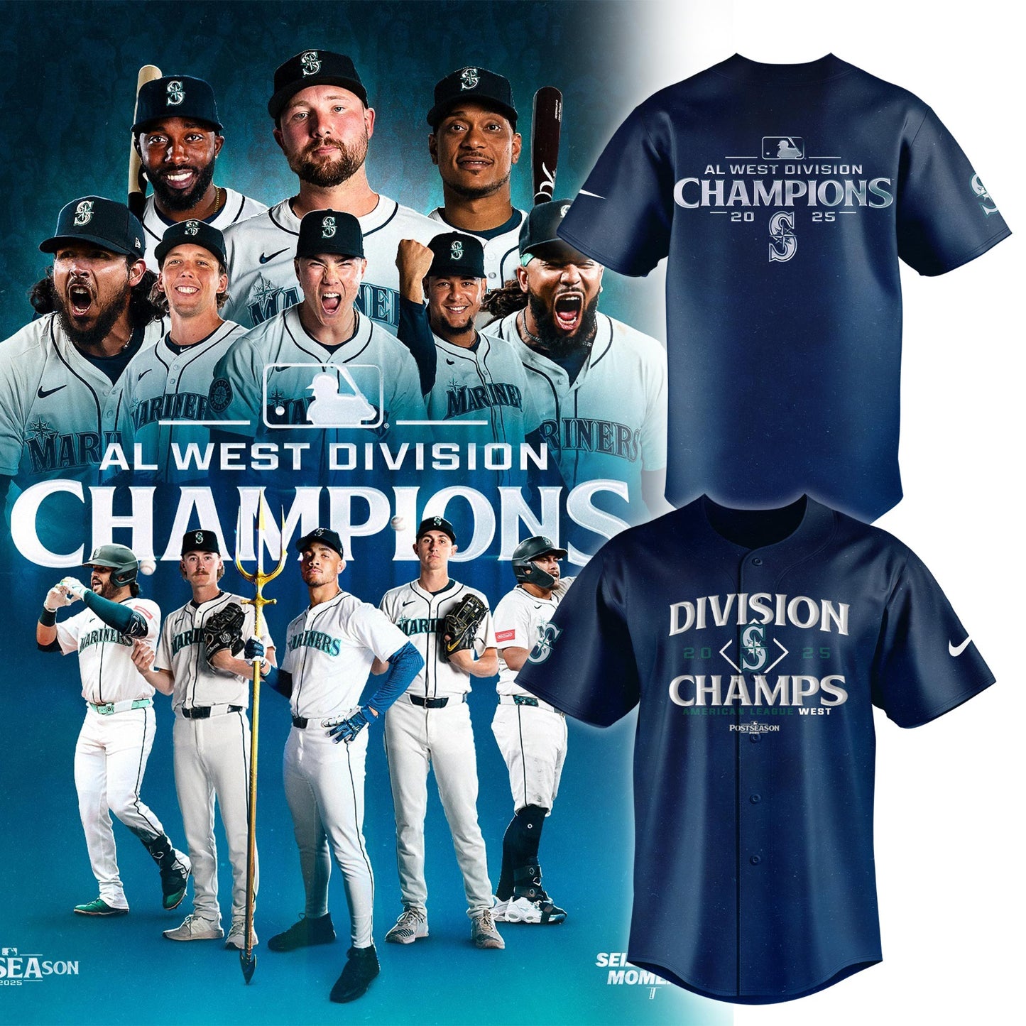 Seattle Mariners 2025 AL West Division Champions Limited Jersey