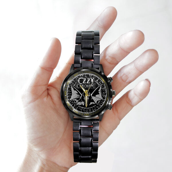 Ozzy Osbourne Black Stainless Steel Watch