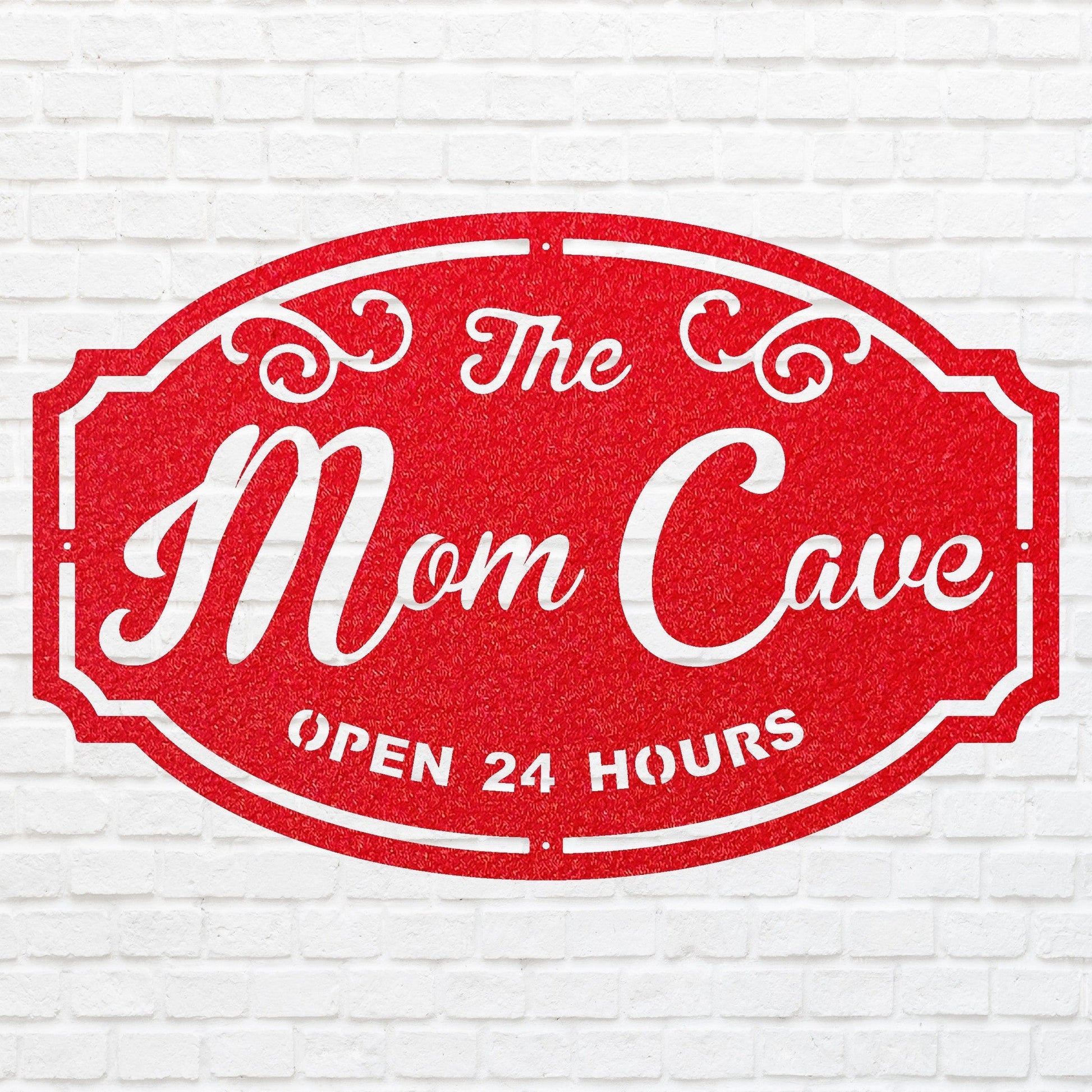 Woman Cave Metal Sign, Mom Cave Metal Wall Art, Mom Sign Metal Wall Decor, Decorative Wall Art, Laser Cut Metal Sign