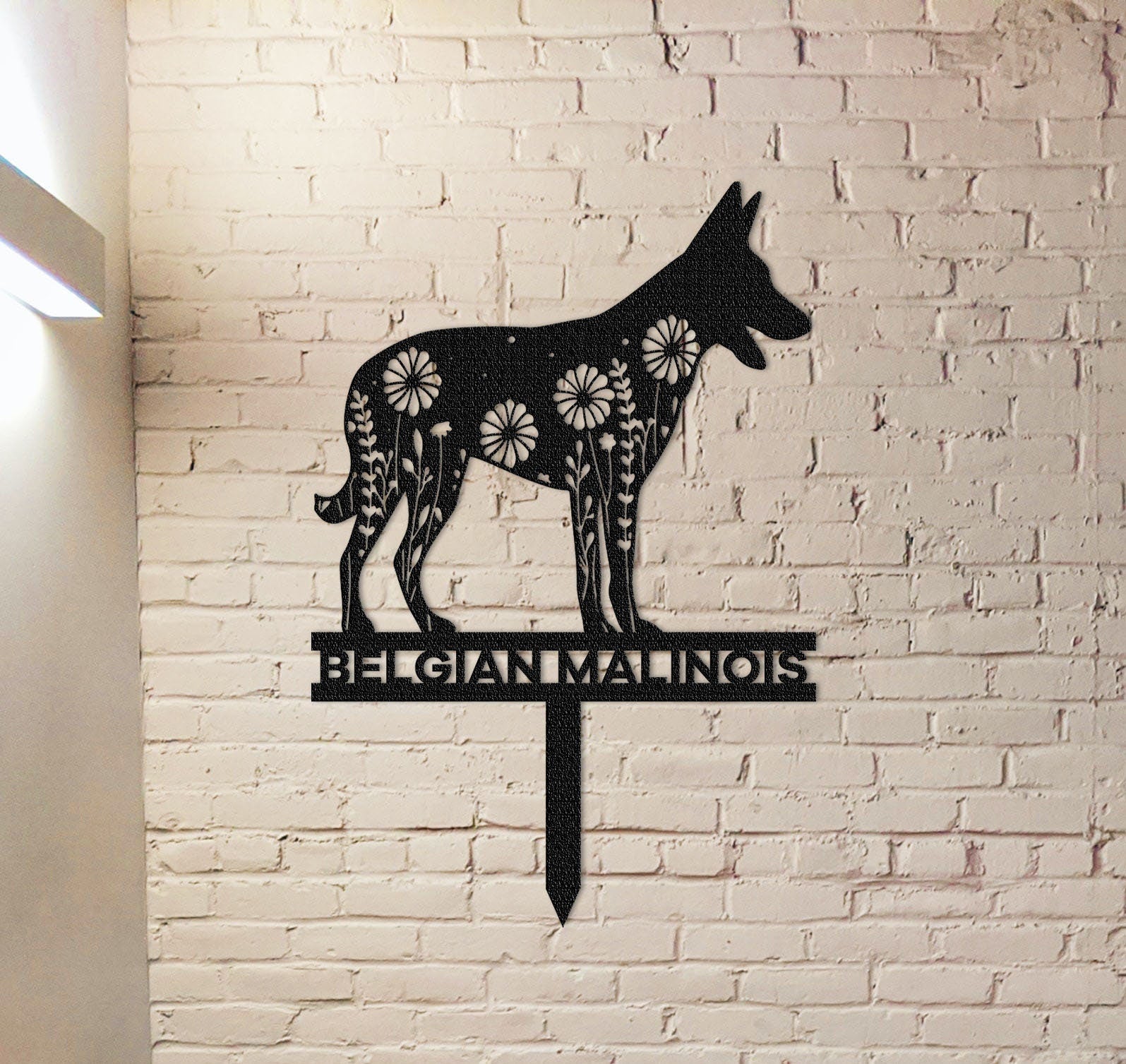 Custom Belgian Malinois Memorial Stake Sign,Pet Grave Markers Sign, Metal Sign With Stake,Pet Loss Gift,Sympathy Sign, Remembrance Stake