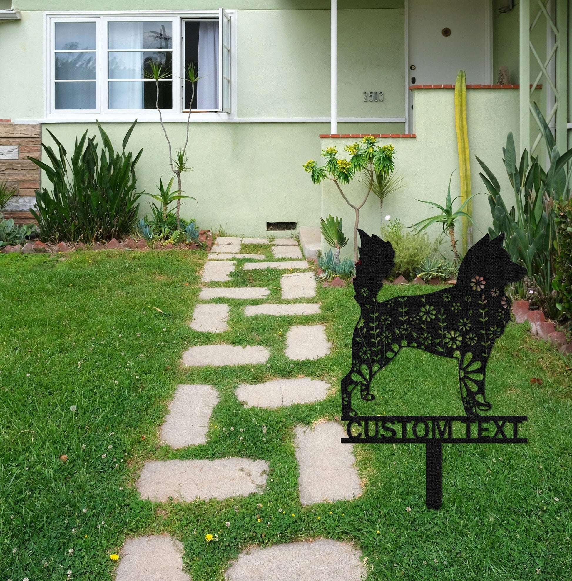 Custom Husky Memorial Stake Sign,Pet Grave Markers Sign, Metal Sign With Stake,Pet Loss Gift,Sympathy Sign, Remembrance Stake