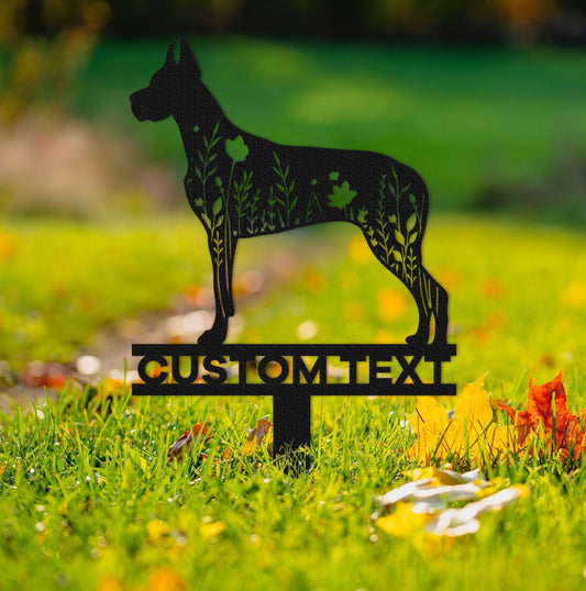 Custom Great Dane Memorial Stake Sign,Pet Grave Markers Sign,Great Dane Metal Sign With Stake,Pet Loss Gift,Sympathy Remembrance Stake