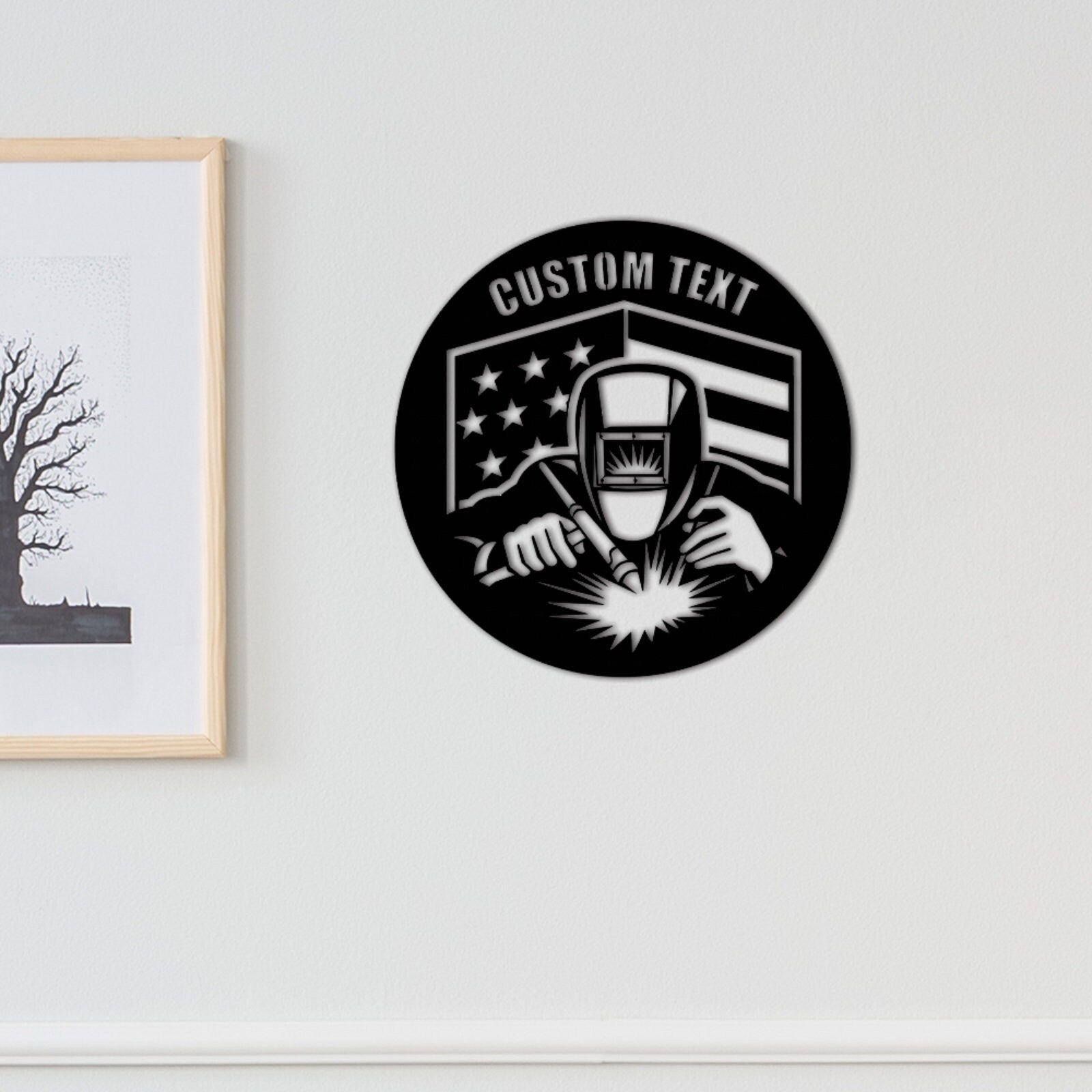 Custom Construction Welder Sign,Welding Metal Sign,Personalized Welder Wall art,Metal Welding Sign,Welder Gift,Indoor Decor,Men Cave Sign