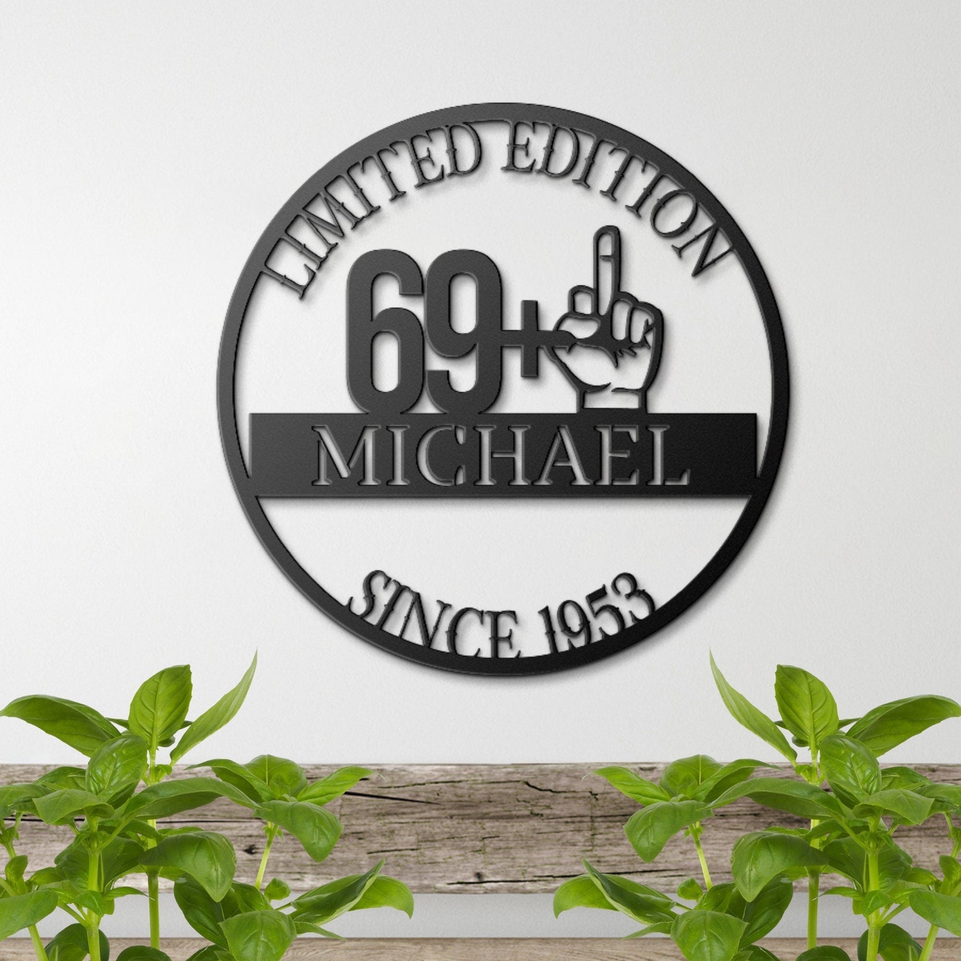 Personalized 70th Birthday Gift for Men, 70th Birthday Metal Sign, Birthday Monogram, Gift For Him, Funny Gift For Husband, Dad, Grandfather