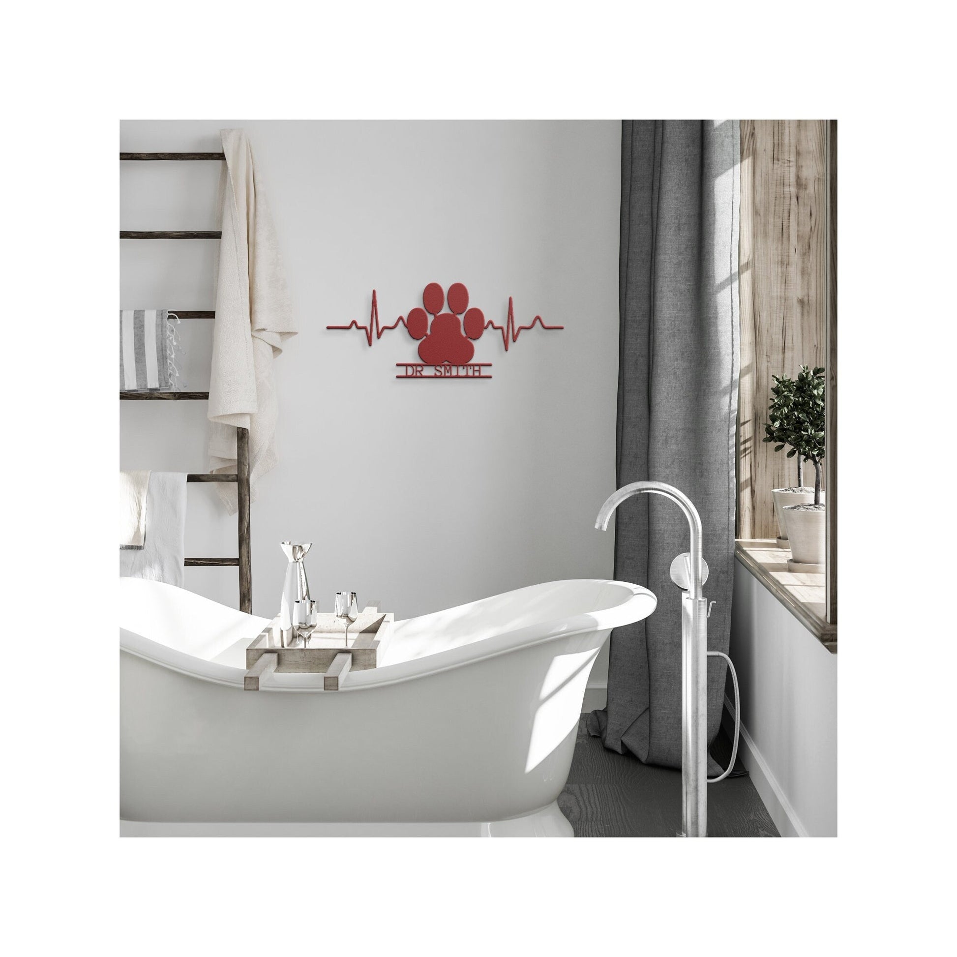 White Veterinary Doctor Metal Sign, Veterinary Gift, Personalized Vet Gift, Veterinary Art, Custom Gift For Veterinarian