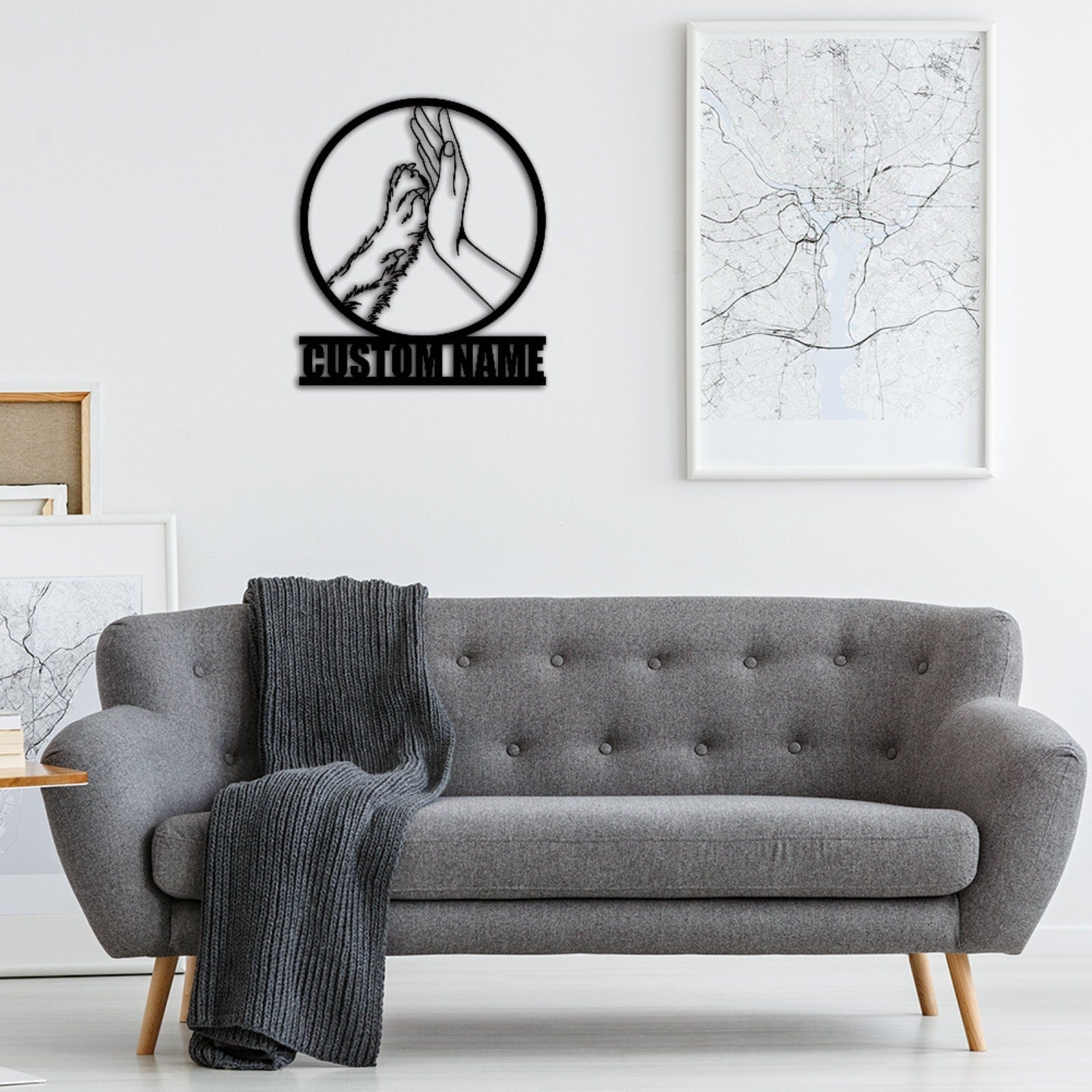 Personalized Pet Name Sign,Custom Dog Metal Sign,Dog House Sign,Dog Lover Gifts,Dog Metal Wall Hanging,Pet Memorial Sign