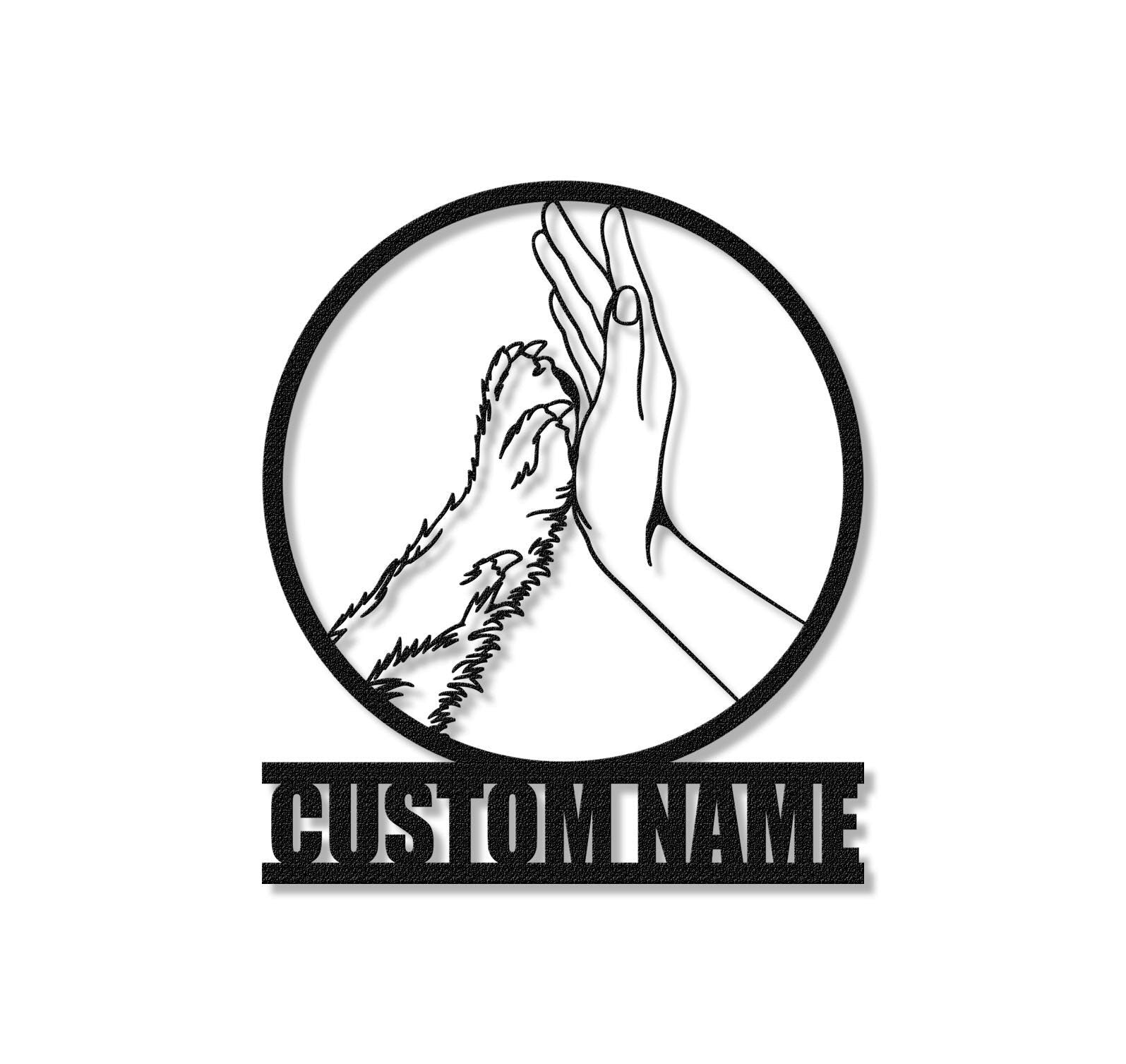 Personalized Pet Name Sign,Custom Dog Metal Sign,Dog House Sign,Dog Lover Gifts,Dog Metal Wall Hanging,Pet Memorial Sign