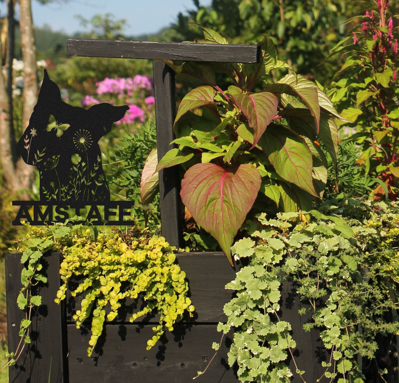 Custom American Staffordshire Memorial Stake Sign,Pet Grave Markers Sign,Metal Sign With Stake,Pet Loss Gift,Sympathy Sign,Remembrance Stake