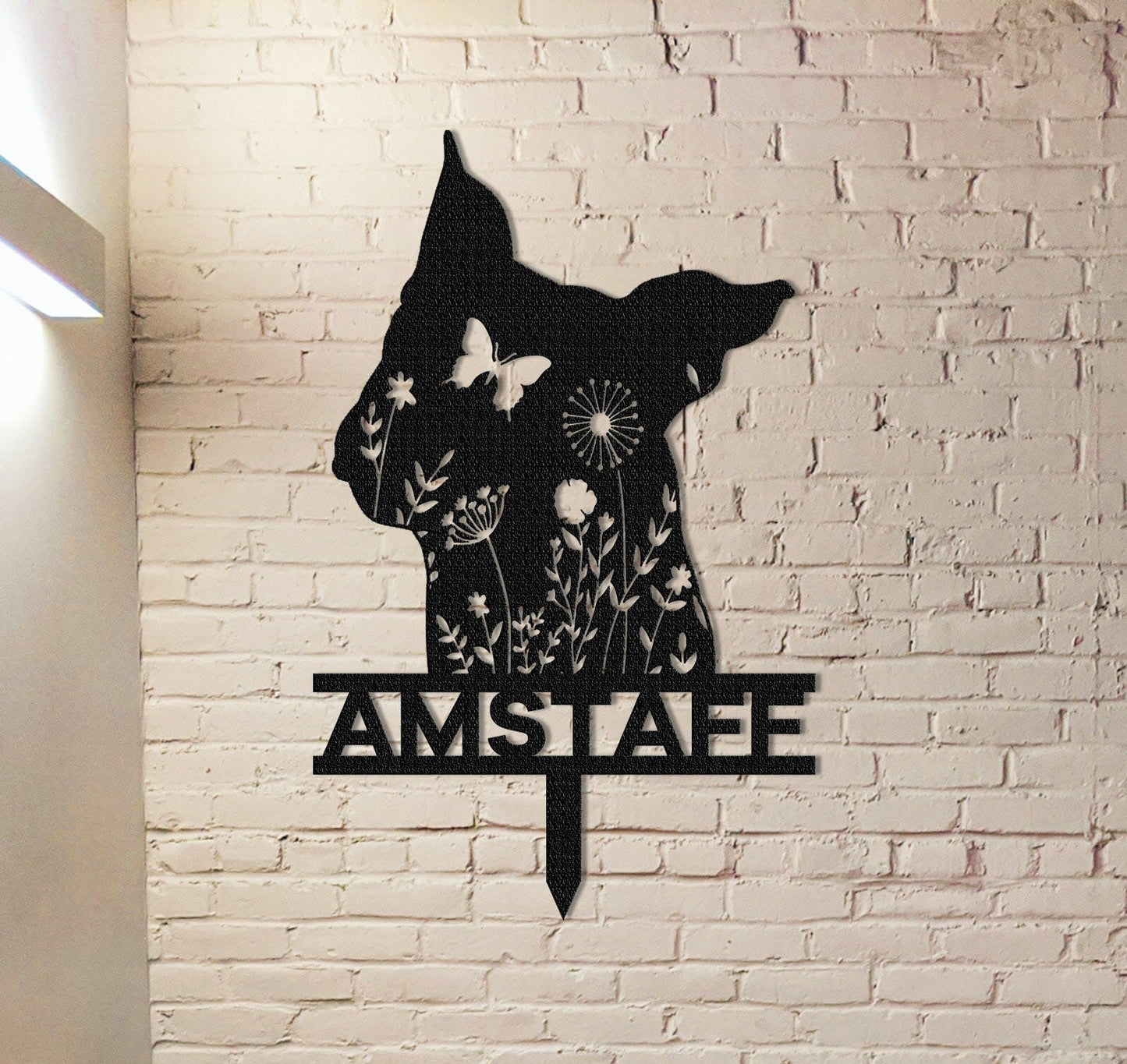 Custom American Staffordshire Memorial Stake Sign,Pet Grave Markers Sign,Metal Sign With Stake,Pet Loss Gift,Sympathy Sign,Remembrance Stake