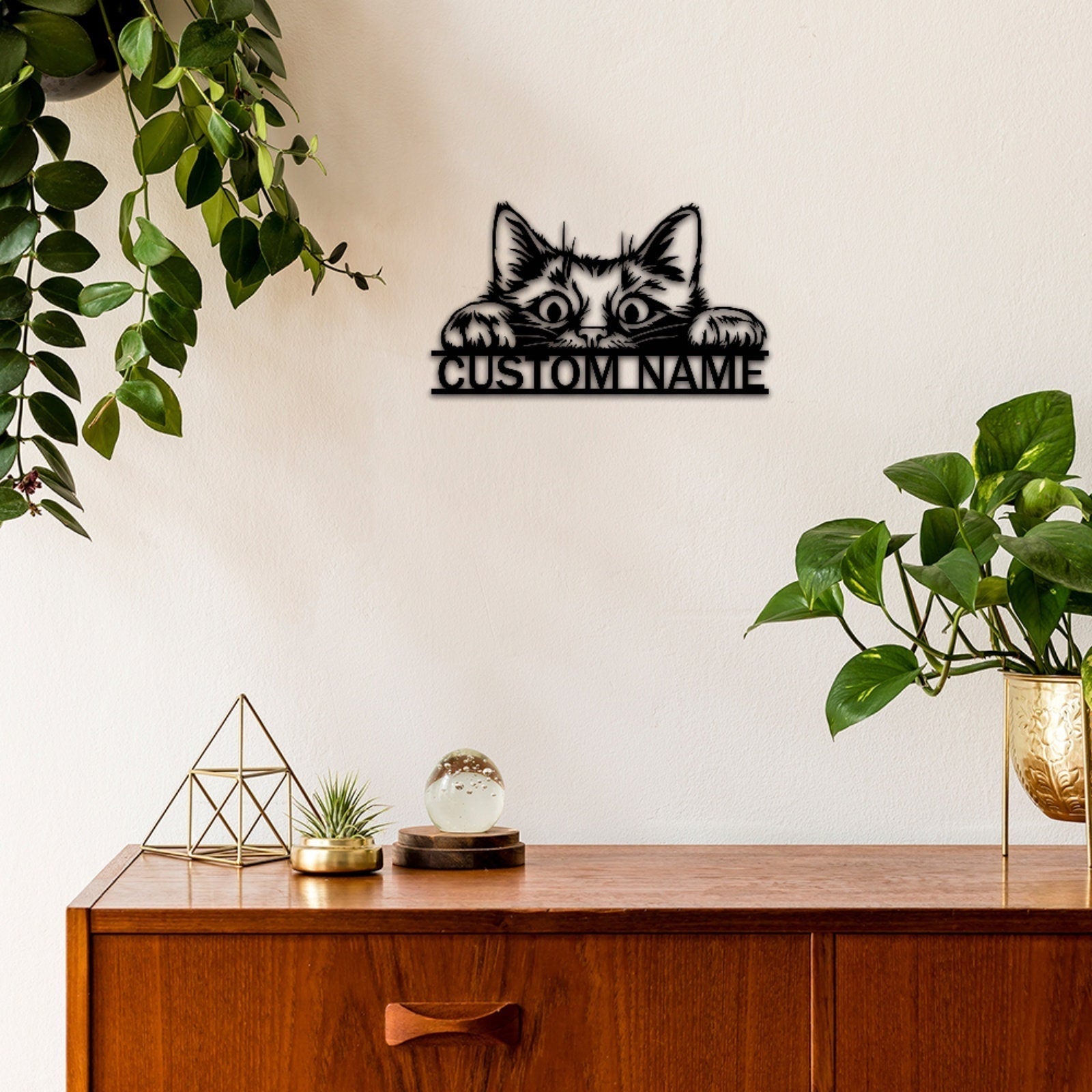 Cat Metal Sign,Cat Wall Art,Custom Cat Name Sign,Pet Lover Gift,Personalized Cat Sign,Cat Wall Decor,Room Decoration,Indoor Decor