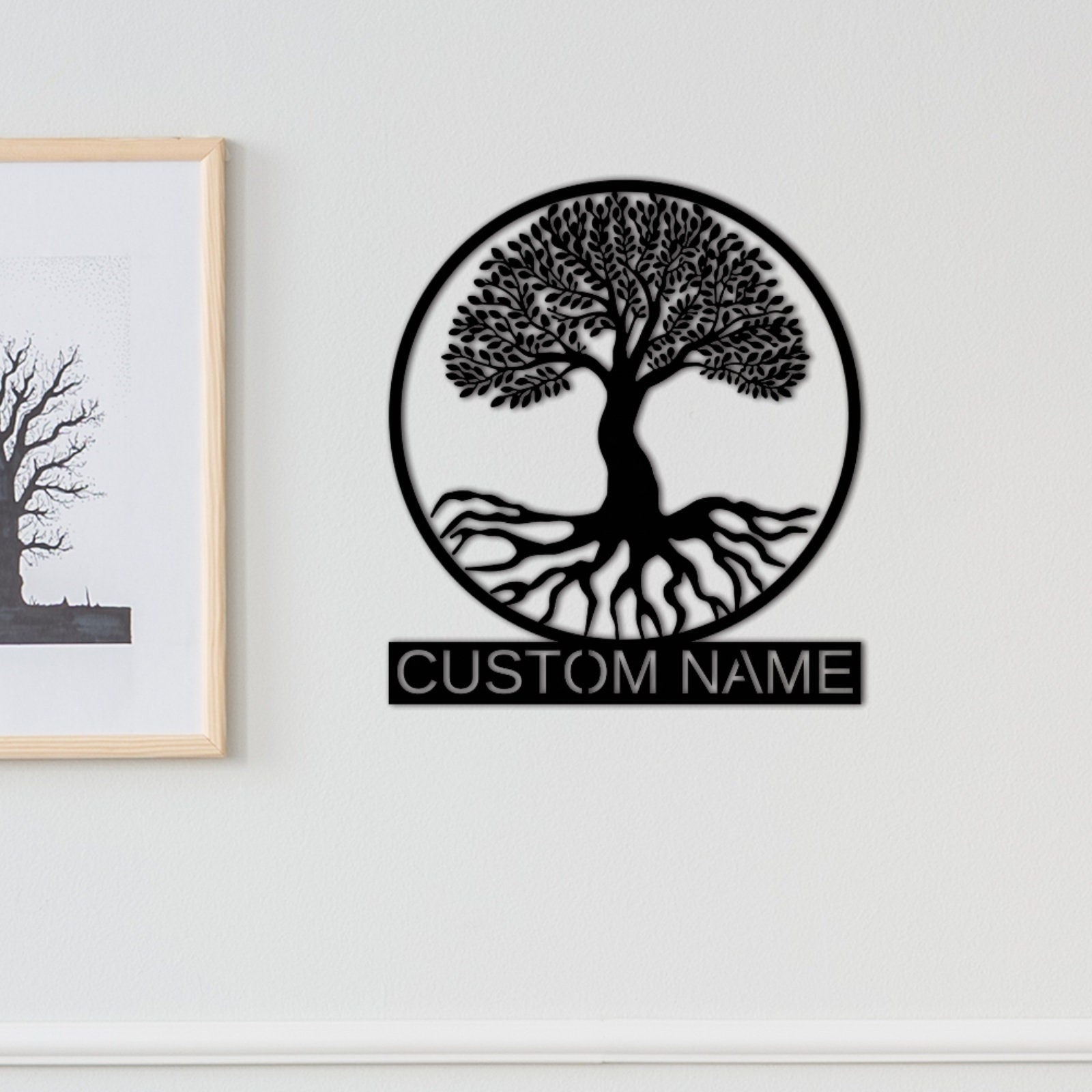 Tree of Life Metal Sign,Custom Family Tree Name Sign, Personalized Tree Of Life Wall Art,Housewarming Gift Anniversary Gift Living Room