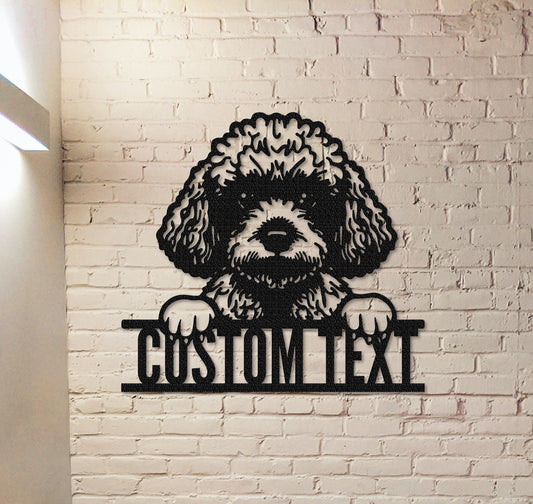 Personalized Poodle Dog Metal Sign,Custom Poodle Dog Wall Art,Dog House Decor,Room Decor,Pet Lover Gift,Pet Wall Decor