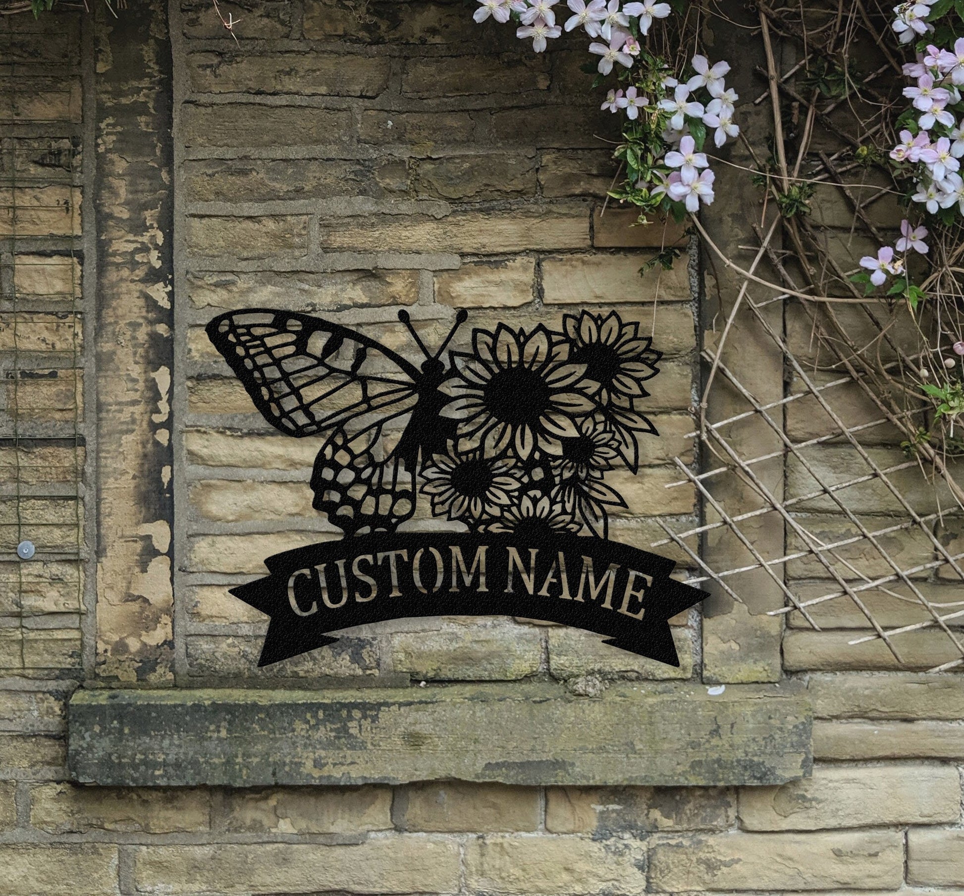 Custom Garden Sign,Garden Wall Art,Garden Metal Sign,Garden Decor,Personalized Gardener Name Sign,Gift for Grandma,Metal Yard Decor