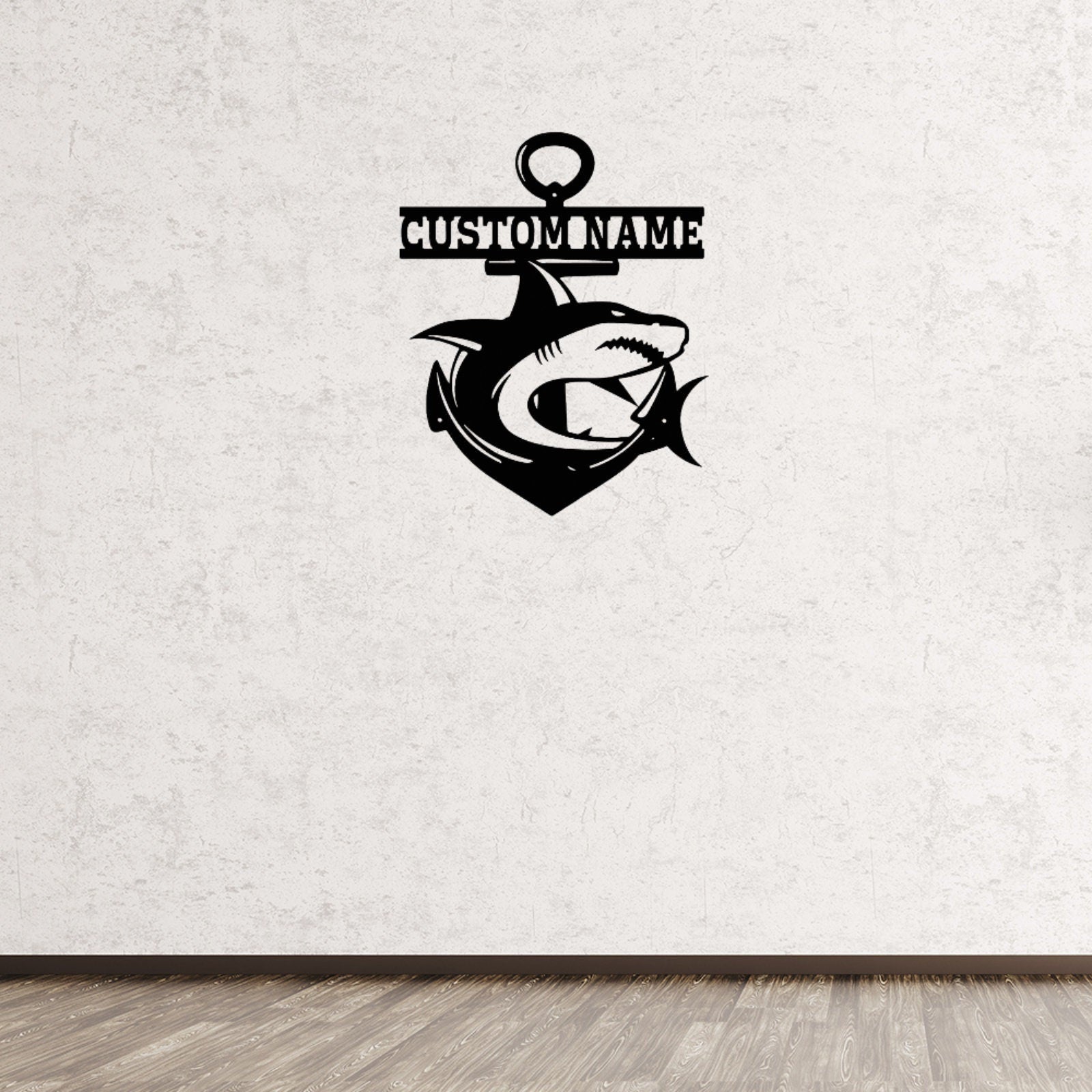 Personalized Fishing Sign,Shark Metal Sign,Fishing Metal Wall Art,Shark Decor,Shark Metal Name Sign,Fishing Lover Decor