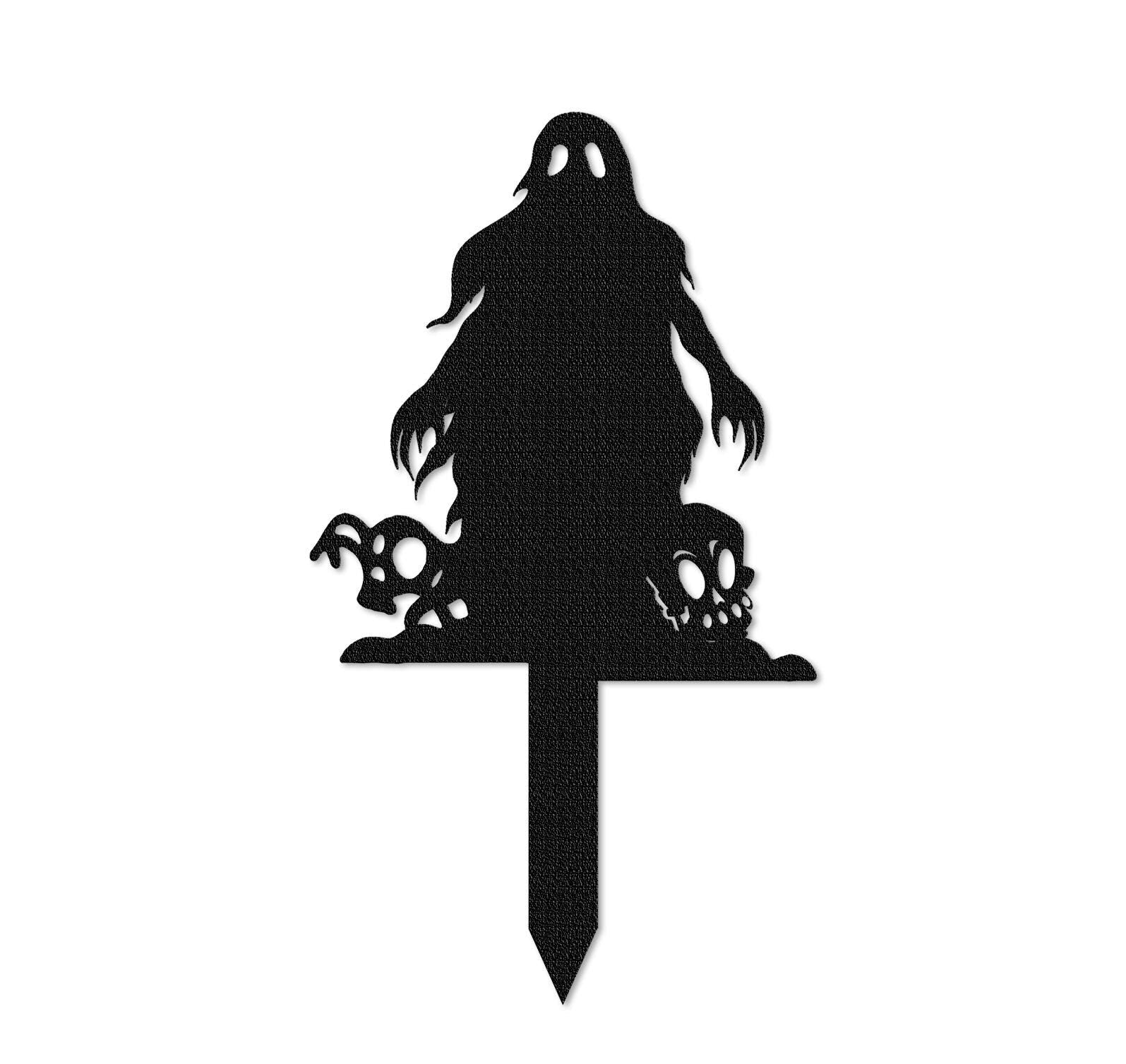 Halloween Skull Metal Sign Stake,Halloween Gift,Halloween Yard Decor,Skull Halloween GardenStake,Thanksgiving day gift,Sign with Stake