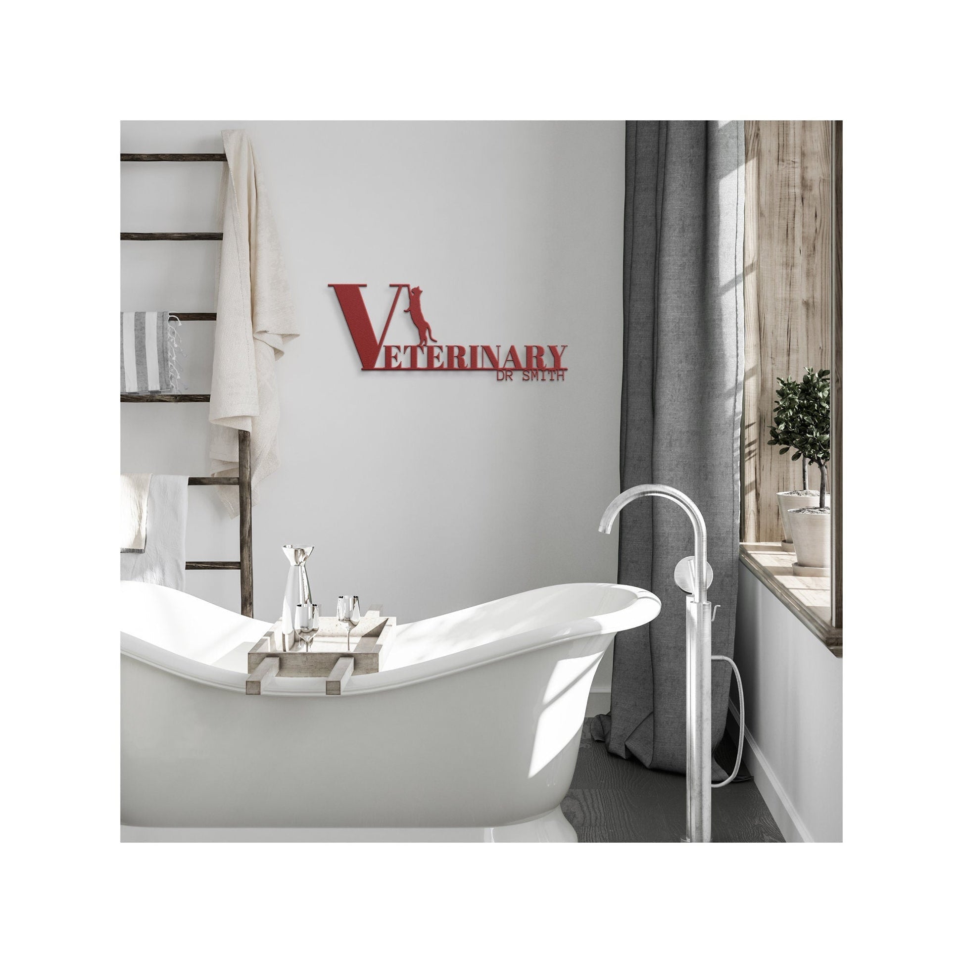 Veterinary Clinic Metal Wall Art, Veterinary Gift, Personalized Vet Gift, Veterinary Art, Gift For Veterinarian, Vet Room Decor