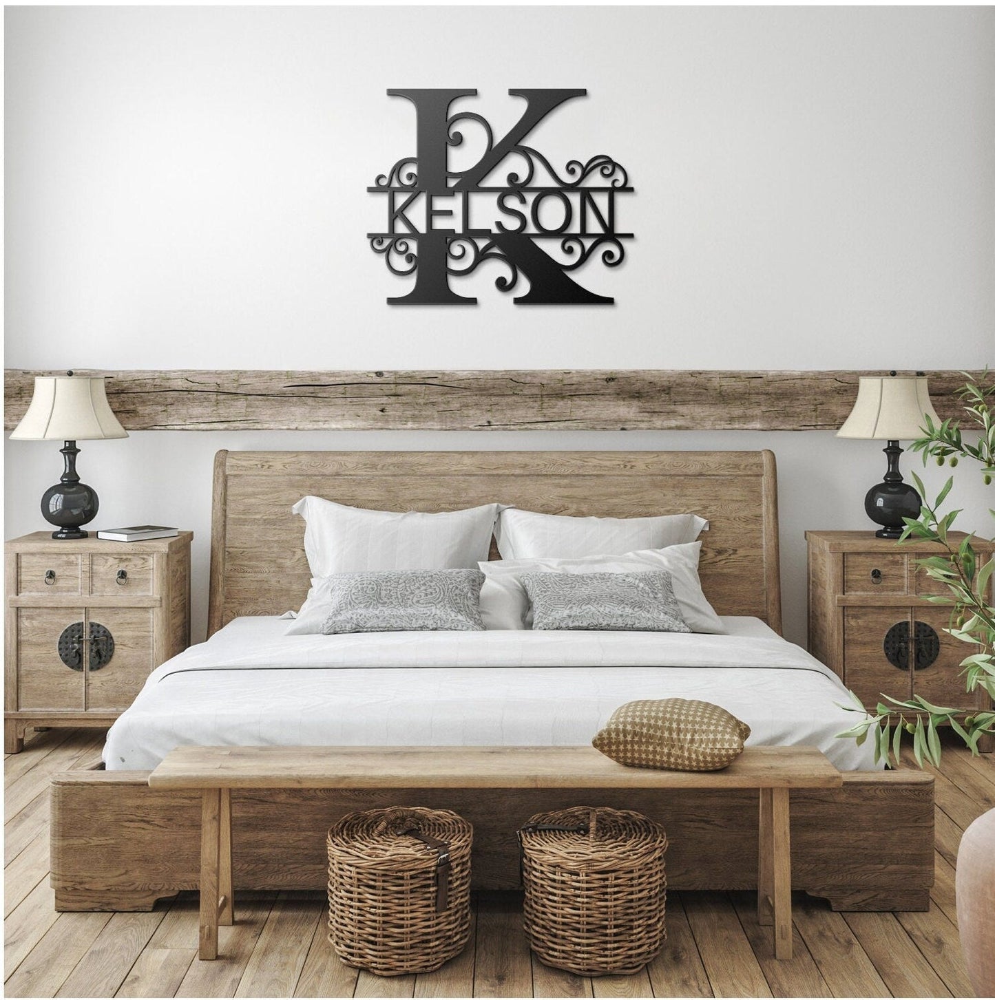 Personalized Family Name Metal Sign, Large Metal Wall Art,Metal Monogram Sign, Last Name Sign, Housewarming Gift, Custom Metal Name Sign