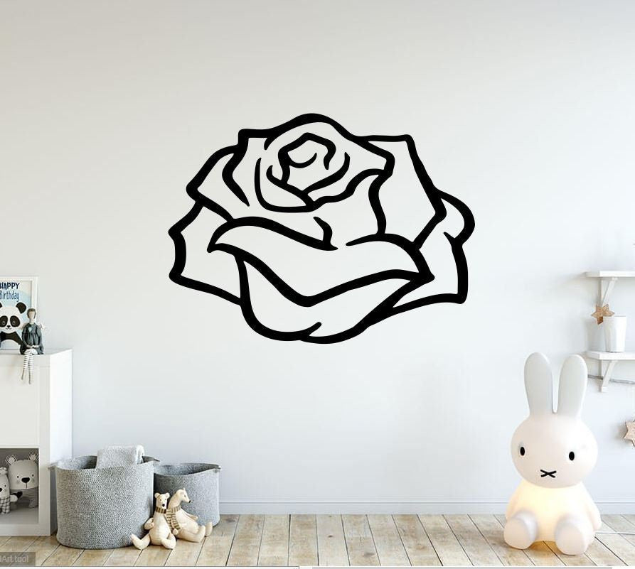 Rose Metal Sign, Rose Metal Wall Decor, Flower Wall Decor Signs, Home Decor, Rose Wall Decor