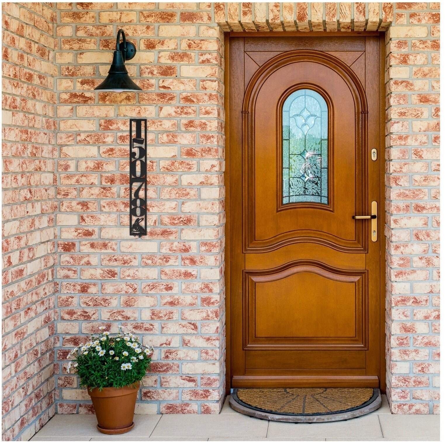 Vertical Metal Address Sign, Custom Address Sign, House Numbers Metal Sign, Rabbit Address Sign, Bunny Metal Address Plaque, Large Sign