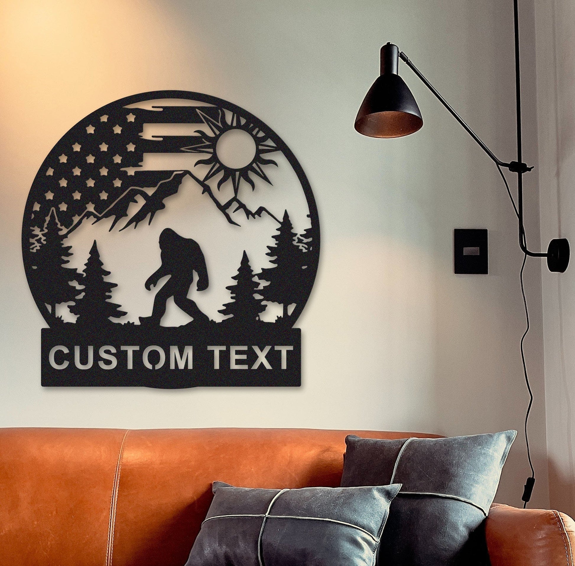 Personalized Big Foot Metal Sign,Bigfoot Mountain Sign,Custom Metal Sasquatch,Bigfoot Yard Decor,Bigfoot Yard Art,Yeti Sign,Campers Decor